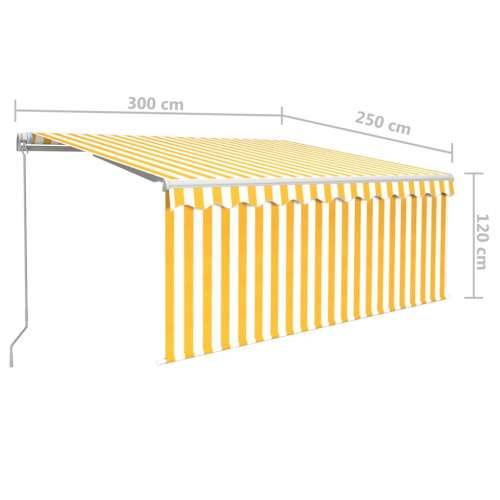 Tenda na ručno uvlačenje s roletom 3 x 2,5 m žuto-bijela - Žuta i bijela 3 x 2.5 m 1 Cijena