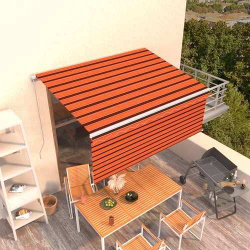 Tenda na ručno uvlačenje s roletom 3 x 2,5 m narančasto-smeđa   - Šareni 3 x 2.5 m 1 Cijena