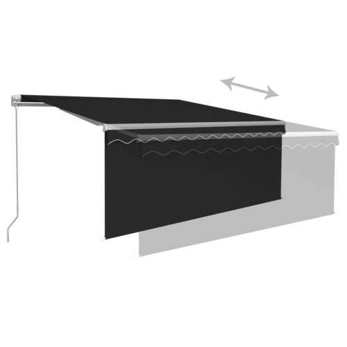 Tenda na ručno uvlačenje s roletom LED 3 x 2,5 m antracit   - Antracit 3 x 2.5 m 1 Cijena