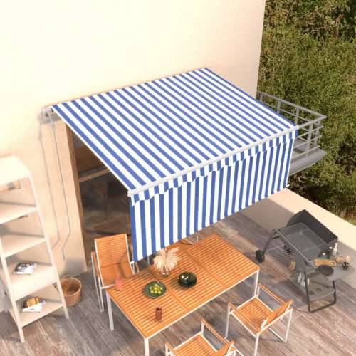 Automatska tenda na uvlačenje s roletom 3 x 2,5 m plavo-bijela
