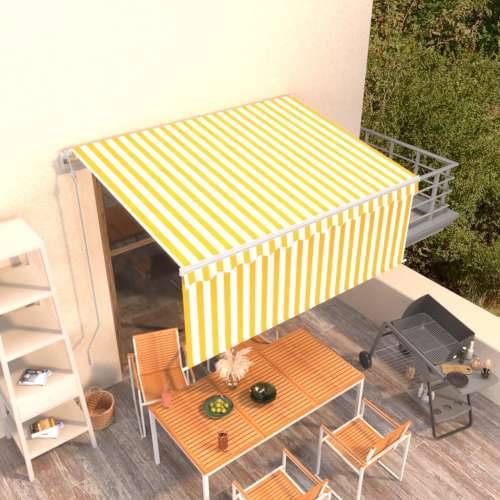 Automatska tenda na uvlačenje s roletom 3 x 2,5 m žuto-bijela - Žuta i bijela 3 x 2.5 m 1 Cijena