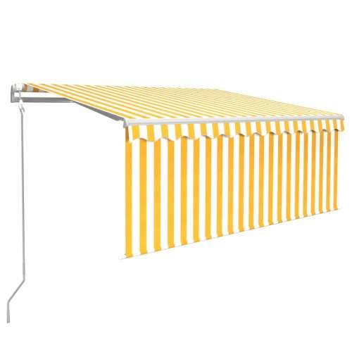 Automatska tenda na uvlačenje s roletom 3 x 2,5 m žuto-bijela Cijena