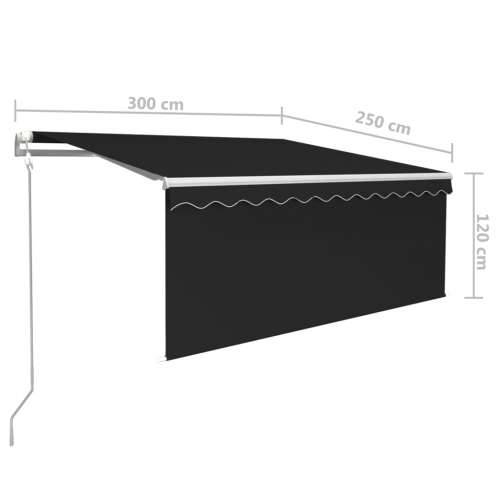 Automatska tenda na uvlačenje s roletom 3 x 2,5 m antracit - Antracit 3 x 2.5 m 1 Cijena