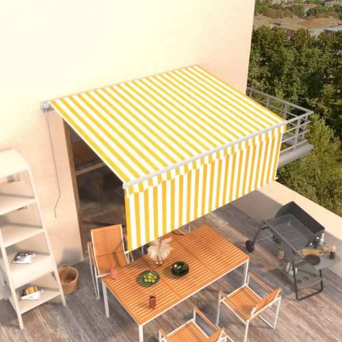 Tenda na ručno uvlačenje s roletom 3,5 x 2,5 m žuto-bijela   - Žuta i bijela 3.5 x 2.5 m 1 Cijena