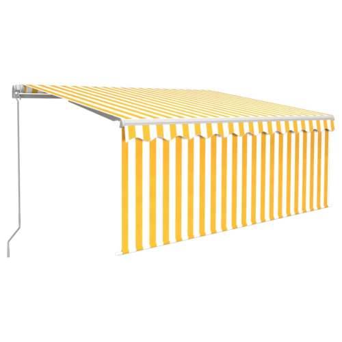 Tenda na ručno uvlačenje s roletom 3,5 x 2,5 m žuto-bijela   - Žuta i bijela 3.5 x 2.5 m 1 Cijena