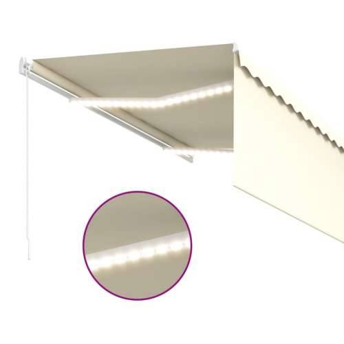 Tenda na ručno uvlačenje s roletom LED 3,5 x 2,5 m krem   - Krema 3.5 x 2.5 m 1 Cijena