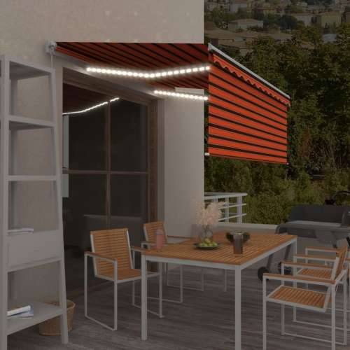 Tenda na ručno uvlačenje i roleta LED 3,5x2,5m narančasto-smeđa   - Šareni 3.5 x 2.5 m 1 Cijena