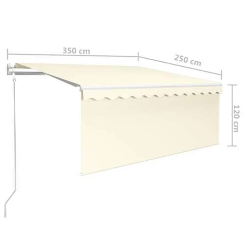 Automatska tenda na uvlačenje s roletom 3,5 x 2,5 m krem   - Krema 3.5 x 2.5 m 1 Cijena