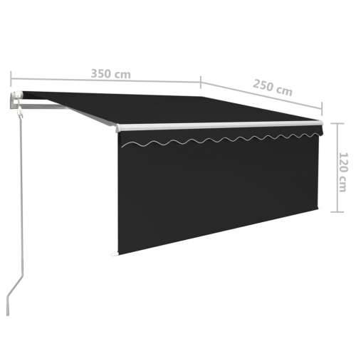 Automatska tenda na uvlačenje s roletom 3,5 x 2,5 m antracit   - Antracit 3.5 x 2.5 m 1 Cijena