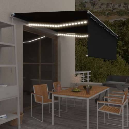 Tenda na ručno uvlačenje s roletom LED 4 x 3 m antracit - Antracit 4 x 3 m 1 Cijena