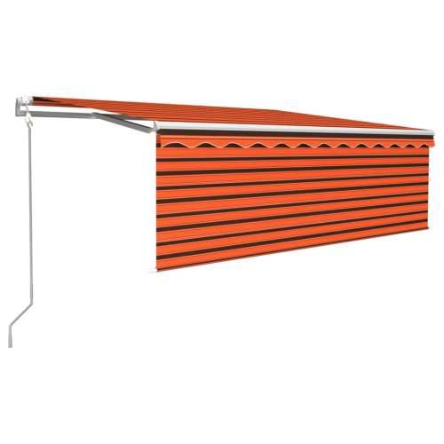 Automatska tenda na uvlačenje s roletom 4x3 m narančasto-smeđa  - Šareni 4 x 3 m 1 Cijena