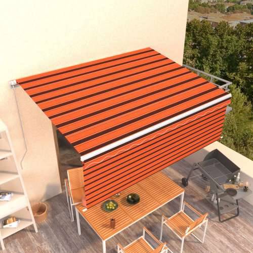 Tenda na ručno uvlačenje s roletom 4,5 x 3 m narančasto-smeđa - Šareni 4.5 x 3 m 1 Cijena