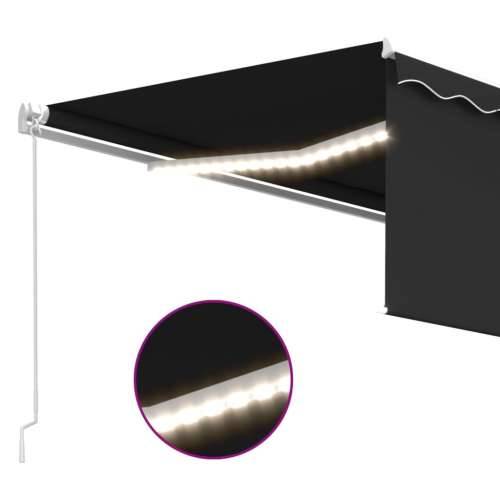 Tenda na ručno uvlačenje s roletom LED 4,5 x 3 m antracit - Antracit 4.5 x 3 m 1 Cijena