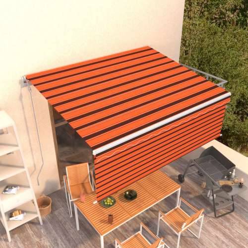 Automatska tenda na uvlačenje s roletom 4,5x3m narančasto-smeđa  - Šareni 4.5 x 3 m 1 Cijena