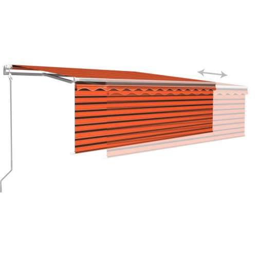 Automatska tenda na uvlačenje s roletom 4,5x3m narančasto-smeđa  - Šareni 4.5 x 3 m 1 Cijena