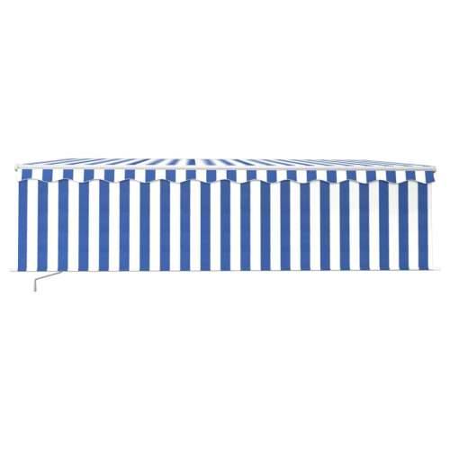 Tenda na ručno uvlačenje s roletom 5 x 3 m plavo-bijela - Plava i bijela 5 x 3 m 1 Cijena