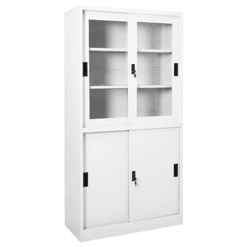 Uredski ormarić s kliznim vratima bijeli 90x40x180 cm čelični - Bijela 1 Cijena