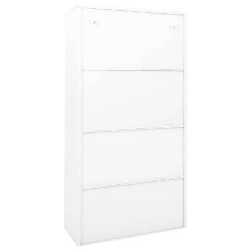 Uredski ormarić s kliznim vratima bijeli 90x40x180 cm čelični - Bijela 1 Cijena