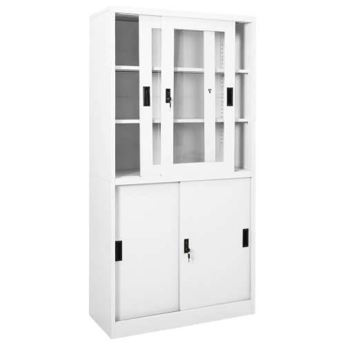 Uredski ormarić s kliznim vratima bijeli 90x40x180 cm čelični - Bijela 1 Cijena