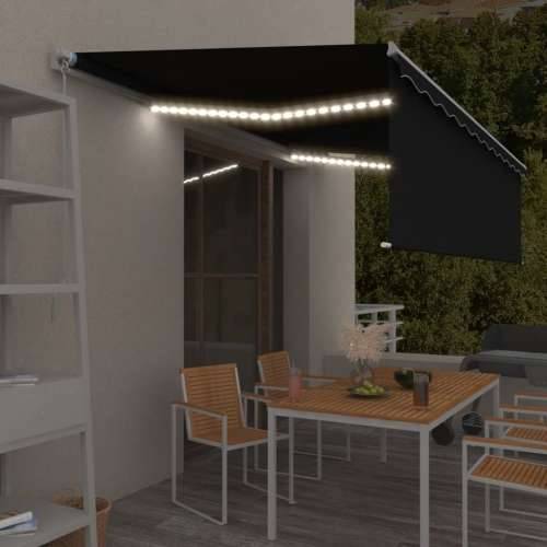 Tenda na ručno uvlačenje s roletom LED 5 x 3 m antracit - Antracit 5 x 3 m 1 Cijena