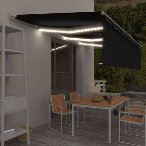 Tenda na ručno uvlačenje s roletom LED 6 x 3 m antracit - Antracit 6 x 3 m 1 Cijena