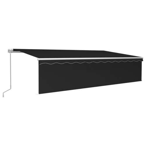 Tenda na ručno uvlačenje s roletom LED 6 x 3 m antracit - Antracit 6 x 3 m 1 Cijena