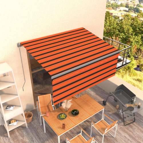 Tenda na ručno uvlačenje s roletom 3,5 x 2,5 m narančasto-smeđa - Šareni 3.5 x 2.5 m 1 Cijena