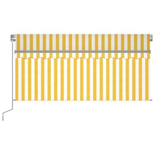 Tenda na ručno uvlačenje s roletom LED 3,5 x 2,5 m žuto-bijela - Žuta i bijela 3.5 x 2.5 m 1 Cijena