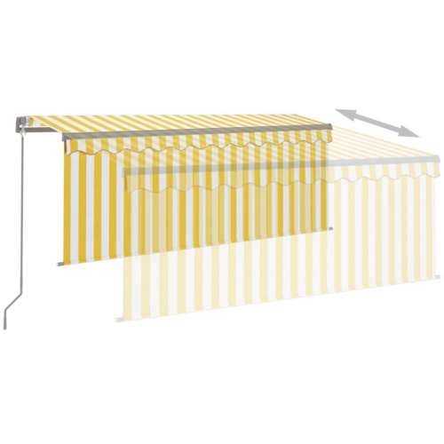 Tenda na ručno uvlačenje s roletom LED 3,5 x 2,5 m žuto-bijela - Žuta i bijela 3.5 x 2.5 m 1 Cijena