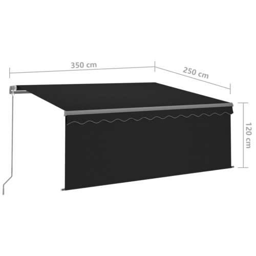 Tenda na ručno uvlačenje s roletom LED 3,5 x 2,5 m antracit - Antracit 3.5 x 2.5 m 1 Cijena