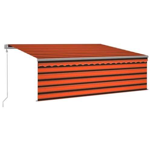 Automatska tenda na uvlačenje s roletom 4x3 m narančasto-smeđa   - Šareni 4 x 3 m 1 Cijena