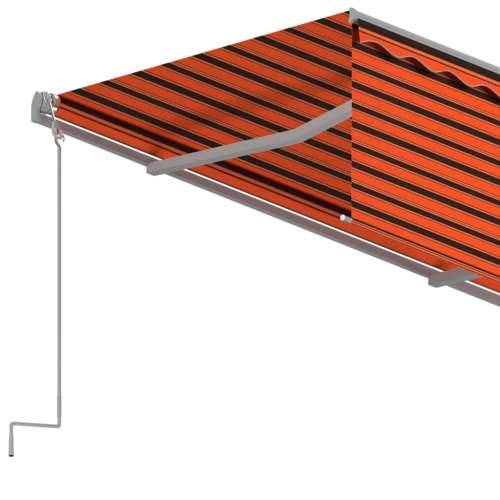 Automatska tenda na uvlačenje s roletom 4x3 m narančasto-smeđa   - Šareni 4 x 3 m 1 Cijena