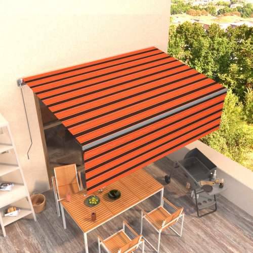 Tenda na ručno uvlačenje s roletom 4,5 x 3 m narančasto-smeđa - Šareni 4.5 x 3 m 1 Cijena