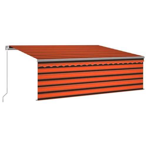 Tenda na ručno uvlačenje s roletom 4,5 x 3 m narančasto-smeđa - Šareni 4.5 x 3 m 1 Cijena