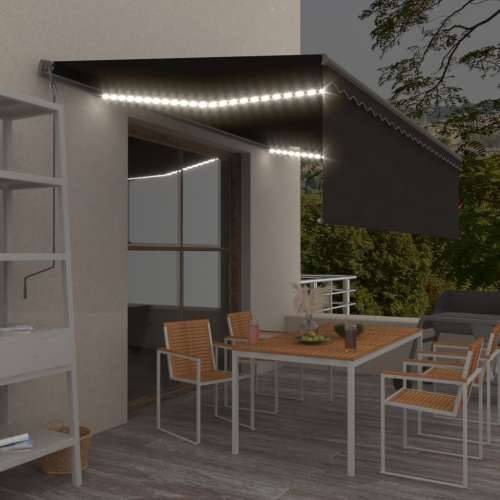 Tenda na ručno uvlačenje s roletom LED 5 x 3 m antracit - Antracit 5 x 3 m 1 Cijena