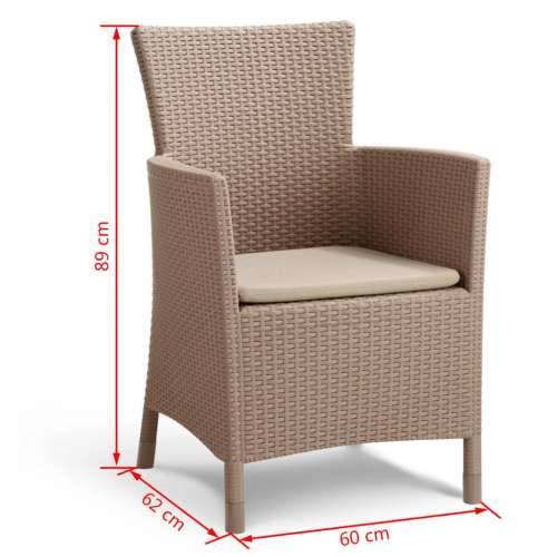 Allibert Vrtna garnitura - 3-dijelni vrtni blagovaonski set Iowa boja cappuccina 224383 - Boja cappuccina 1 Cijena
