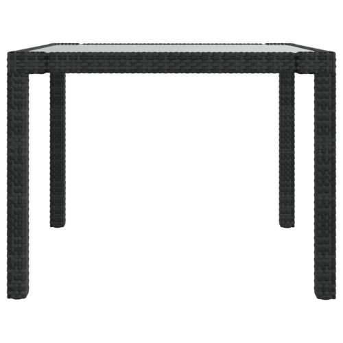 Vrtni stol 90 x 90 x 75 cm od kaljenog stakla i poliratana crni Cijena