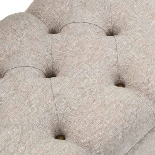 Klupa za pohranu s naslonom 110 cm krem od tkanine - Krema 110 x 52 x 75 cm Cijena