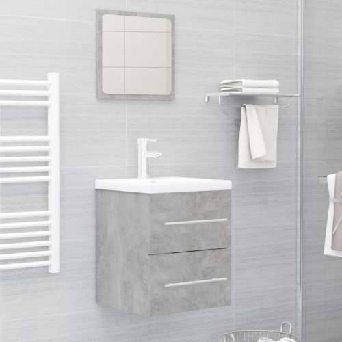 Ormarić za Lavabo - Umivaonik siva boja betona 41x38,5x48 cm drveni - Beton siva 41 x 38.5 x 48 cm 1 Cijena