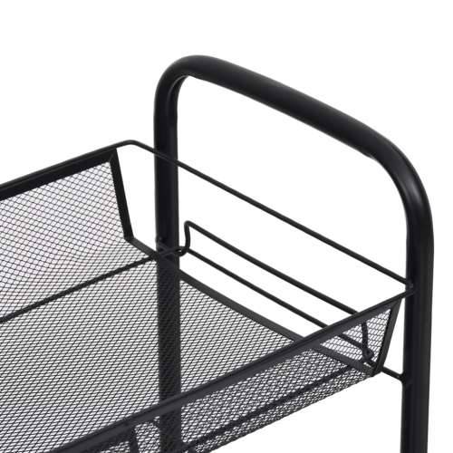 Kuhinjska kolica s 5 razina crna 46 x 26 x 105 cm željezna - Crna 46 x 26 x 105 cm Cijena