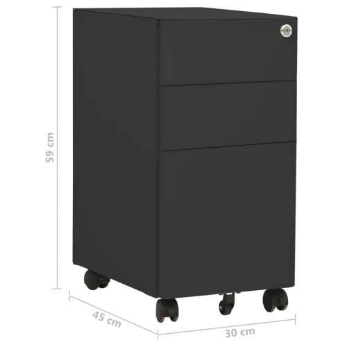 Mobilni ormarić za spise antracit 30 x 45 x 59 cm čelični - Antracit 1 Cijena