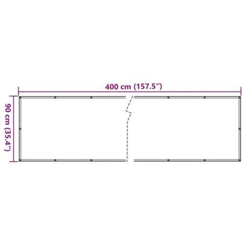 Balkonska Zaštita Oxford Tkanina u Antracit Boji 90x400 cm - Antracit 90 x 400 cm 1 Cijena