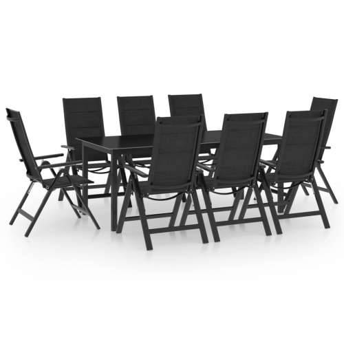 Vrtna garnitura - 9-dijelni vrtni blagovaonski set aluminijski antracit - 8 Cijena