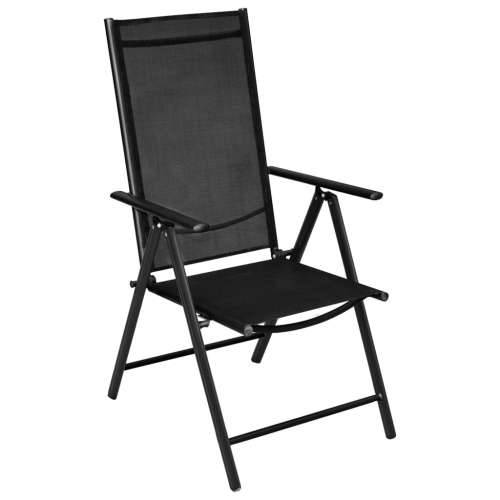 Vrtna garnitura - 5-dijelni vrtni blagovaonski set aluminijski crni - Dužina stola 80 cm 1 Cijena