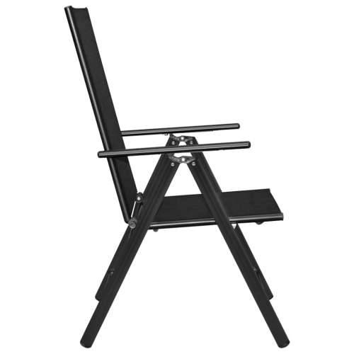 Vrtna garnitura - 5-dijelni vrtni blagovaonski set aluminijski crni - Dužina stola 80 cm 1 Cijena