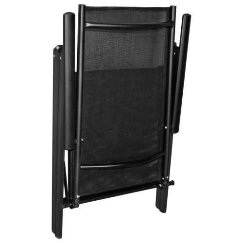 Vrtna garnitura - 5-dijelni vrtni blagovaonski set aluminijski crni - Dužina stola 80 cm 1 Cijena