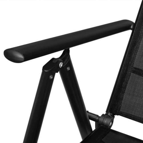 Vrtna garnitura - 5-dijelni vrtni blagovaonski set aluminijski crni - Dužina stola 80 cm 1 Cijena