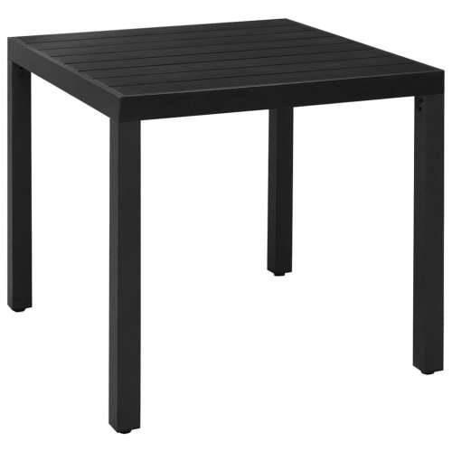 Vrtna garnitura - 5-dijelni vrtni blagovaonski set aluminijski crni - Dužina stola 80 cm 1 Cijena