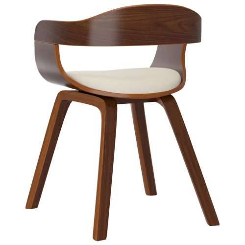 Blagovaonska stolica krem od umjetne kože i savijenog drva Cijena