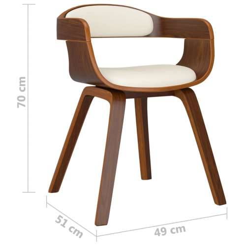 Blagovaonska stolica krem od umjetne kože i savijenog drva Cijena